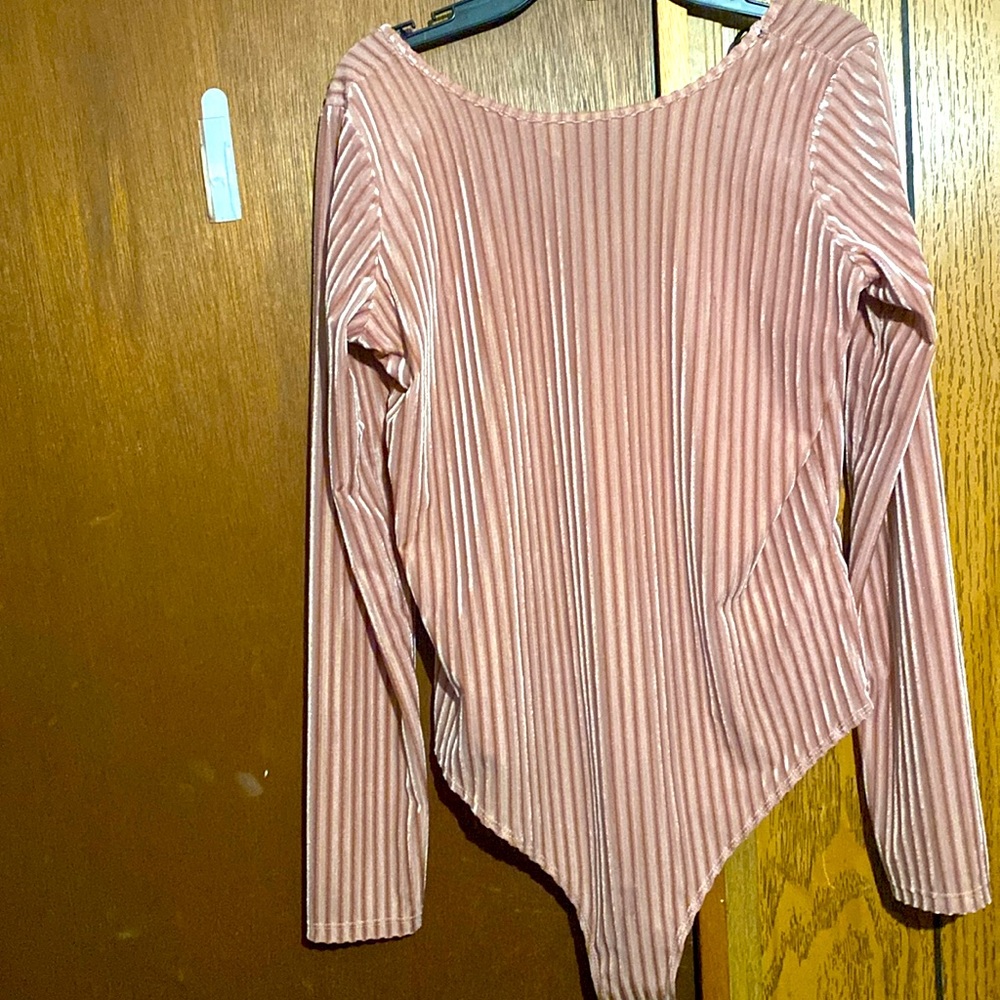 Bodysuit pink velvet